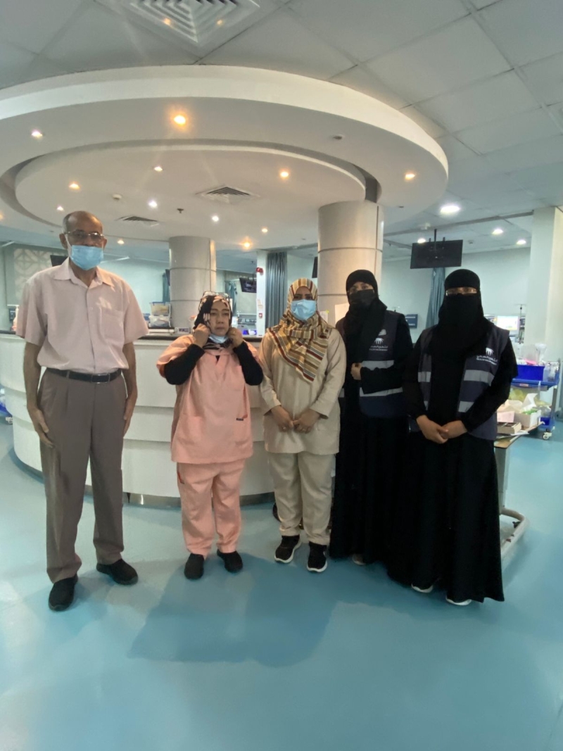 زيارة فريق من جمعية عواد الأمل الصحية لمركز هشام عطار لغسيل الكلى